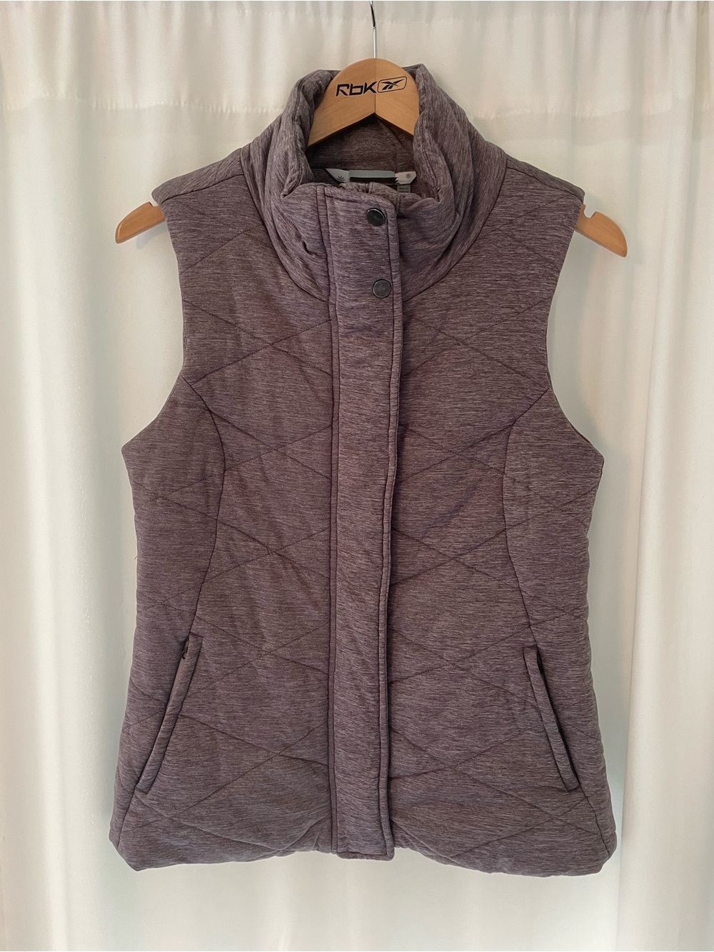 Athleta icecap quilted vest women’s S small Heathered purple sleeveless vest